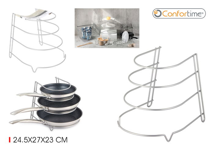 Confortime Organizador de Sartenes Grey 24.5 x 27 x 23 cm (12 Unidades) Confortime Organizador de Sartenes Grey 24.5 x 27 x 23 cm (12 Unidades)