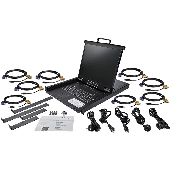 StarTech Consola KVM de montaje en rack de 19 pulgadas con 8 puertos VGA