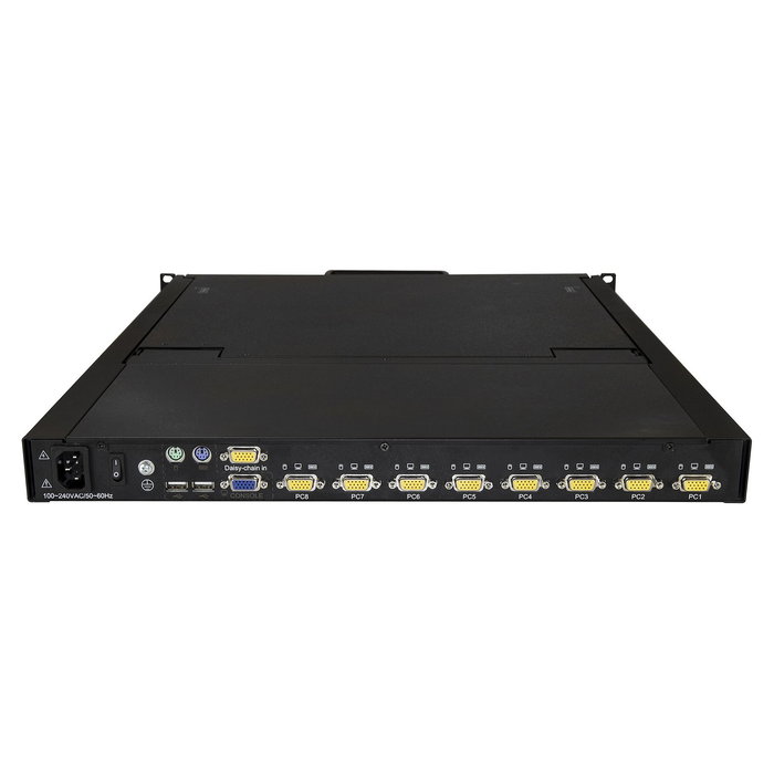 StarTech Conmutador KVM de 8 Puertos para Rack 1U con Monitor LCD 19" TFT - QWERTY USB - VGA 1280x1024 - 8 Cables de 1.8m Incluidos