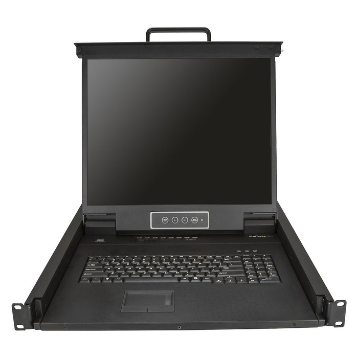 StarTech Conmutador KVM de 8 Puertos para Rack 1U con Monitor LCD 19" TFT - QWERTY USB - VGA 1280x1024 - 8 Cables de 1.8m Incluidos