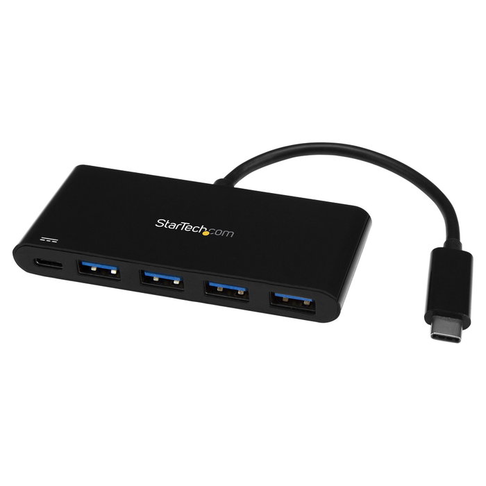StarTech.com Hub USB-C a 4x USB-A y 1x USB-C con Power Delivery HB30C4AFPD Negro