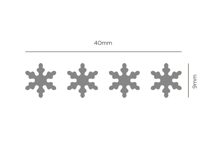 Innspiro Cartucho para Troqueladora de Bordes Intercambiables Copo de Nieve 10x43mm