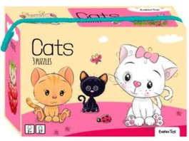 BARBO-TOYS Pequeños Brillantes Puzzle Triple Gatos