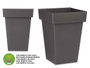 Ibergarden Maceta Cuadrada Gris con Reserva de Agua 28.5 x 28.5 x 41.3 cm Capacidad 23.5L (Set de 6)