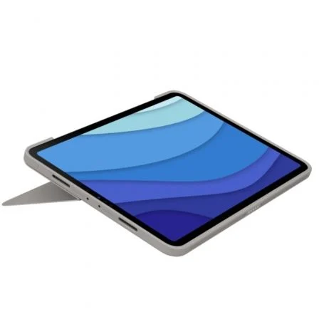Funda con Teclado Logitech Combo Touch para Tablets Apple Ipad Pro 12.9"/ Compatibilidad según Especificaciones/ Marrón Arena