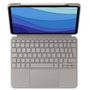Funda con Teclado Logitech Combo Touch para Tablets Apple Ipad Pro 12.9"/ Compatibilidad según Especificaciones/ Marrón Arena