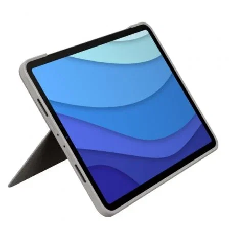 Funda con Teclado Logitech Combo Touch para Tablets Apple Ipad Pro 12.9"/ Compatibilidad según Especificaciones/ Marrón Arena