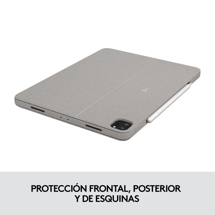Logitech 920-010219 - Combo Touch Funda con Teclado y Trackpad para iPad Pro 12.9" (5ª & 6ª Gen), QWERTY Español, Retroiluminado, Smart Connector, Color Arena Logitech 920-010219 - Combo Touch Funda con Teclado y Trackpad para iPad Pro 12.9" (5ª & 6ª Gen), QWERTY Español, Retroiluminado, Smart Connector, Color Arena