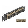 DeLOCK Patchpanel de fibra óptica 10 pulg. 12 puertos SC Duplex beige/negro
