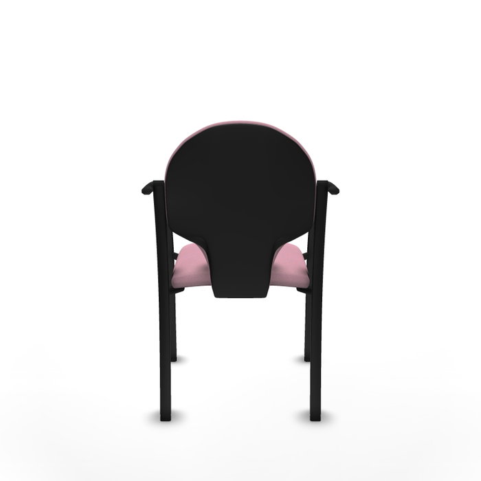 PIQUERAS Y CRESPO Silla Hellín tapizada en tela color Rosa con brazos fijos
