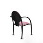 PIQUERAS Y CRESPO Silla Hellín tapizada en tela color Rosa con brazos fijos