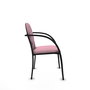 PIQUERAS Y CRESPO Silla Hellín tapizada en tela color Rosa con brazos fijos