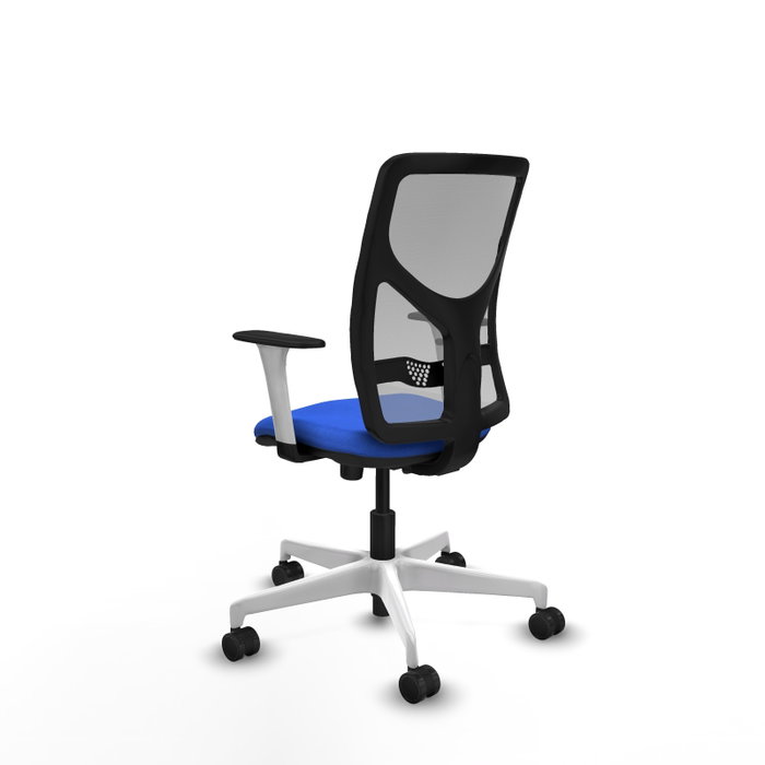 PIQUERAS Y CRESPO Silla de oficina Motilla con mecanismo Sincro, Tela Azul y Malla Gris PIQUERAS Y CRESPO Silla de oficina Motilla con mecanismo Sincro, Tela Azul y Malla Gris