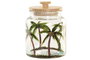 DKD Home Decor Bote de Cristal con Diseño de Palmeras de 2.6L