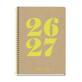 Agenda Escolar (2026-27) Miquelrius Recycled Espiral Tapa Extra Activa 8º 117X174 S/V Apais. Eco Year