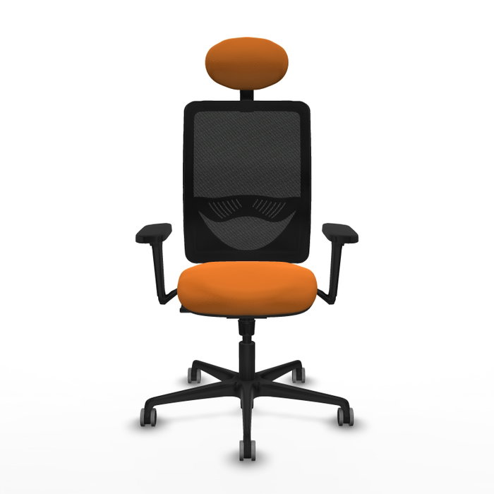 PIQUERAS Y CRESPO Silla de oficina Zulema Naranja y Negro