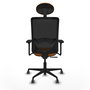 PIQUERAS Y CRESPO Silla de oficina Zulema Naranja y Negro