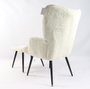 DKD Home Decor Butaca Scandi Blanco y Negro Set de 2, 72 x 74 x 97 cm