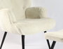 DKD Home Decor Butaca Scandi Blanco y Negro Set de 2, 72 x 74 x 97 cm