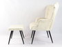 DKD Home Decor Butaca Scandi Blanco y Negro Set de 2, 72 x 74 x 97 cm