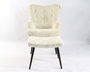 DKD Home Decor Butaca Scandi Blanco y Negro Set de 2, 72 x 74 x 97 cm