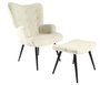 DKD Home Decor Butaca Scandi Blanco y Negro Set de 2, 72 x 74 x 97 cm