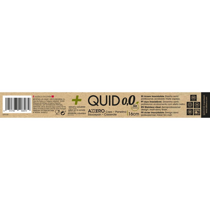 Cazo Acero Inoxidable Azzero Quid 16x7,5 cm - 1,4 L