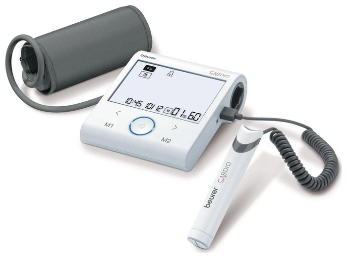 Beurer BM-96 Tensiómetro de Brazo con Función ECG y Bluetooth Blanco/Gris Beurer BM-96 Tensiómetro de Brazo con Función ECG y Bluetooth Blanco/Gris