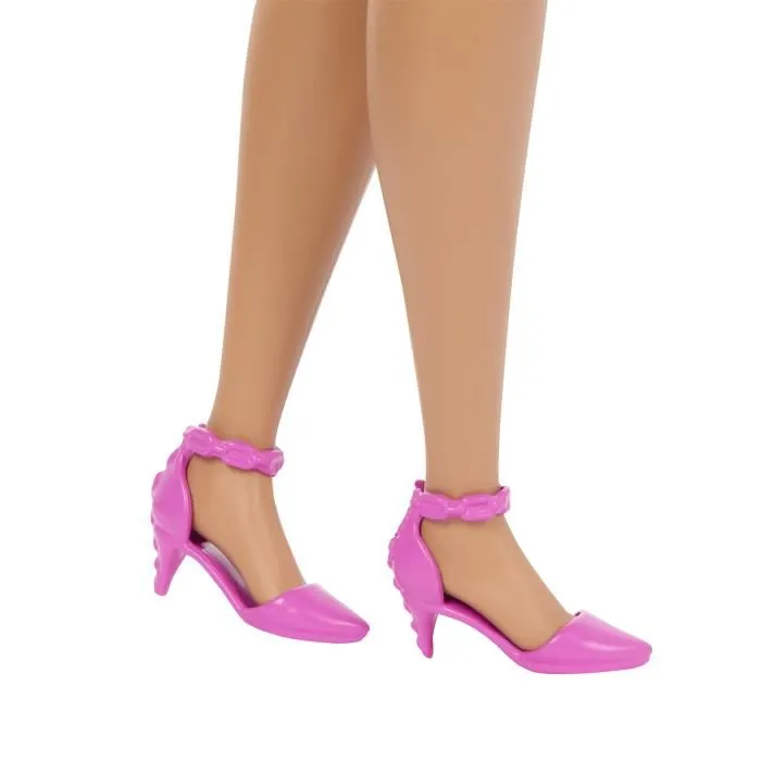 Barbie Barbie Fashionistas 225 Muñeca pelo castaño y vestido rosa Barbie Barbie Fashionistas 225 Muñeca pelo castaño y vestido rosa