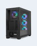 Nox Hummer Plasma ATX Caja PC Panel Frontal Mesh Cristal Templado 4x Ventiladores ARGB Preinstalados USB-C 3.0 Negro