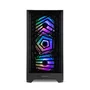 NOX Hummer PLASMA Caja Midi Tower Gaming Negro con 4 Ventiladores ARGB Preinstalados, Panel Frontal Mesh, Lateral de Cristal Templado, USB 3.0 y USB-C