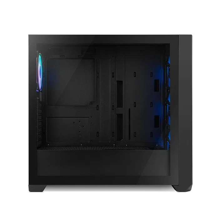 NOX Hummer PLASMA Caja Midi Tower Gaming Negro con 4 Ventiladores ARGB Preinstalados, Panel Frontal Mesh, Lateral de Cristal Templado, USB 3.0 y USB-C