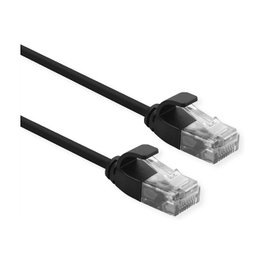 ROLINE Patchkabel Cat.6A U/UTP Slim Negro 1 m