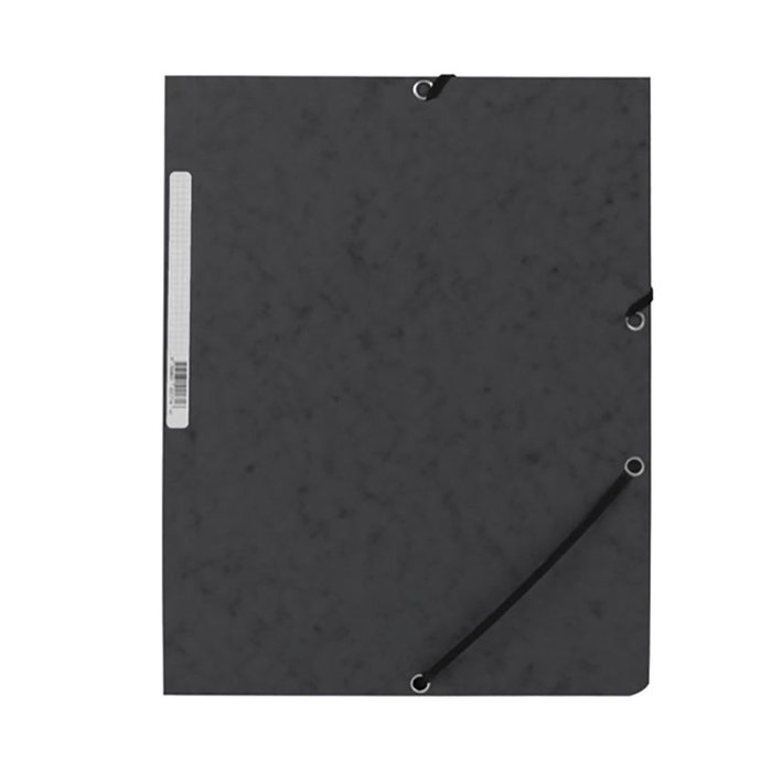 Q-connect Carpeta de Símil Prespán con Elástico y Solapas Negra Q-connect Carpeta de Símil Prespán con Elástico y Solapas Negra