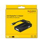 DeLOCK Adaptador Mini DisplayPort 1.2 a VGA, HDMI, DVI y Audio Pasivo 4K Negro, USB 2.0, Conecta 4 Pantallas, Plug and Play