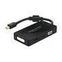DeLOCK Adaptador Mini DisplayPort 1.2 a VGA, HDMI, DVI y Audio Pasivo 4K Negro, USB 2.0, Conecta 4 Pantallas, Plug and Play