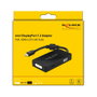 DeLOCK Adaptador Mini DisplayPort 1.2 a VGA/HDMI/DVI/Audio 4K Negro