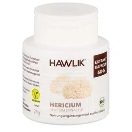 Hawlik Melena de León Extracto Puro - Suplemento alimenticio de hongo con vitamina C - 60 cápsulas vegetales