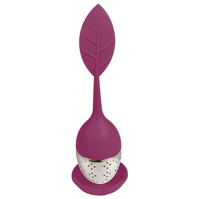 Cook Concept Infusor de Té de Silicona y Metal Surtido con Soporte, 15.5 cm