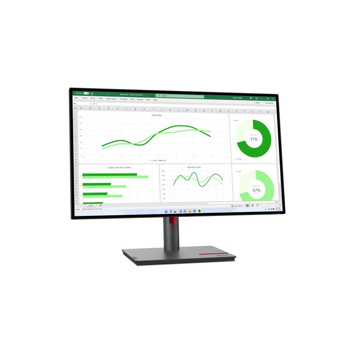 Lenovo ThinkVision P27q-30 Monitor 27" IPS QHD 2560x1440 HDR10 Ergonómico