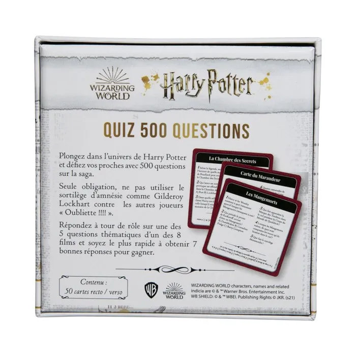 TOPI GAMES Juego de mesa Harry Potter Quiz 500 - De 2 a 8 jugadores - A partir de 7 años TOPI GAMES Juego de mesa Harry Potter Quiz 500 - De 2 a 8 jugadores - A partir de 7 años