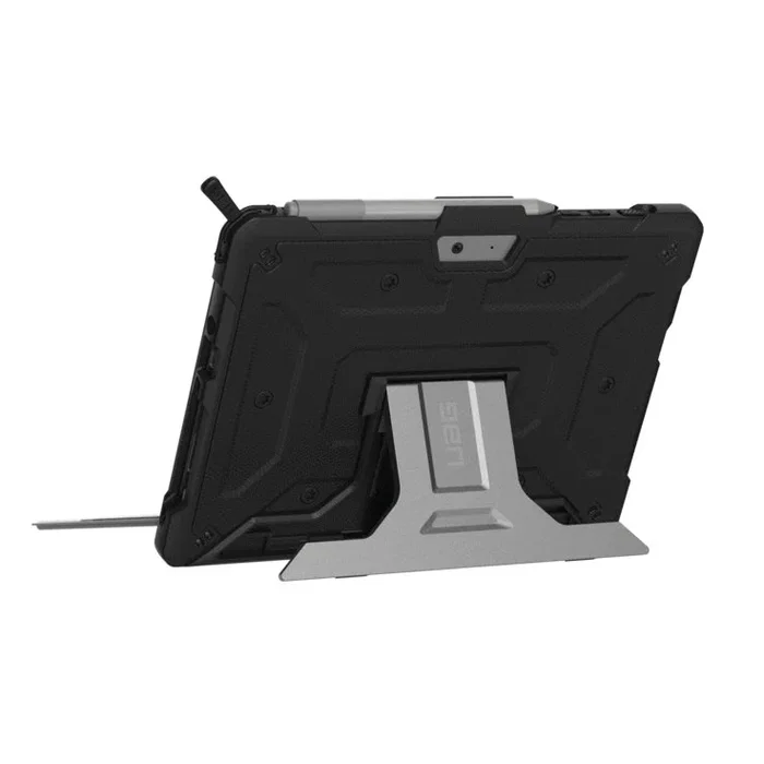 Urban Armor Gear UAG Metropolis Funda Protectora para Microsoft Surface Go 2 y Go 3 de 10 Pulgadas (25.4 cm), Color Negro y Plata