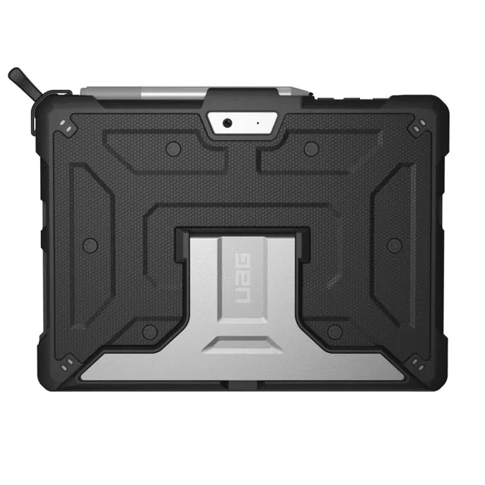 Urban Armor Gear UAG Metropolis Funda Protectora para Microsoft Surface Go 2 y Go 3 de 10 Pulgadas (25.4 cm), Color Negro y Plata