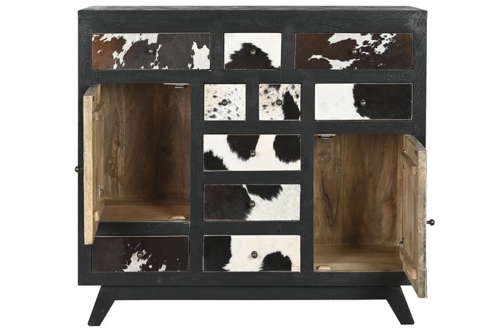 DKD Home Decor Cajonera Mango Piel Vaca 36 x 102 x 115 cm DKD Home Decor Cajonera Mango Piel Vaca 36 x 102 x 115 cm