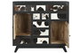 DKD Home Decor Cajonera Mango Piel Vaca 36 x 102 x 115 cm