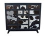 DKD Home Decor Cajonera Mango Piel Vaca 36 x 102 x 115 cm