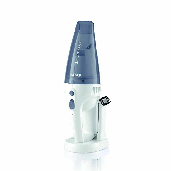 Haeger Bullet Plus Aspirador de Mano Gris y Blanco, Líquidos y Sólidos