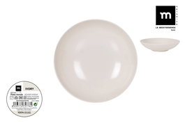 La Mediterranea Plato Hondo Mel. Ivory 21 x 5.3 cm Estilo Mediterráneo (24 Unidades)