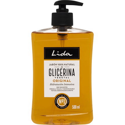 Lida Jabón 100% Natural de Glicerina Vegetal 500 ml Lida Jabón 100% Natural de Glicerina Vegetal 500 ml
