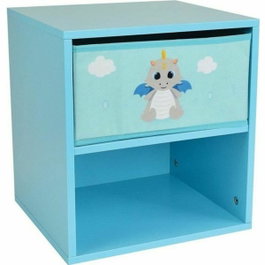 Fun House LEON THE DRAGON Mesita de noche con cajón ± 36 x 33 x 30 cm para niños
